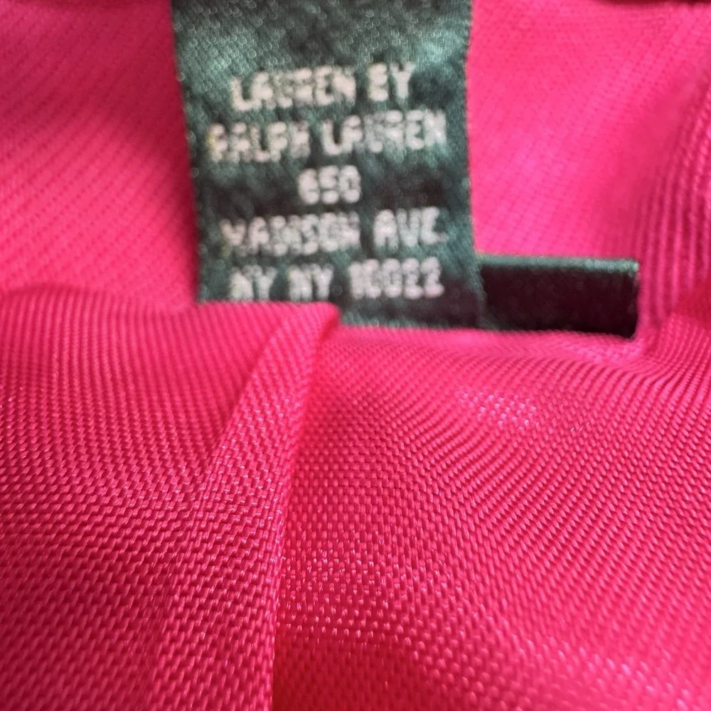 Ralph‎ Lauren Blazer Jacket Womens Fitted 12/14 100% Silk Designer Hot Pink Glam